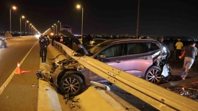 7 araç birbirine girdi, ortalık savaş alanına döndü