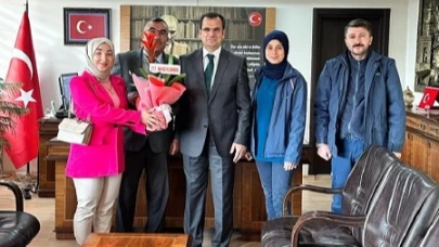 Kaymakam Ali Güldoğan, PTT Personelini makamında kabul etti.