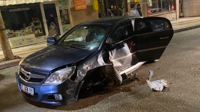 Merzifon Cumhuriyet Caddesinde trafik kazası!