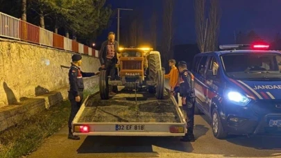Mevsimlik tarım işçisinin çaldığı traktör bulundu