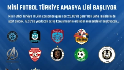 Mini Futbol Türkiye Amasya Ligi Bu akşam Başlıyor
