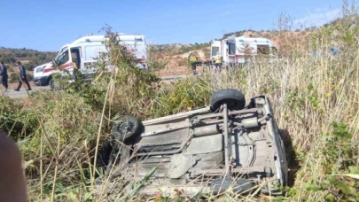 Otomobil takla attı: 5 yaralı
