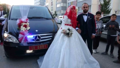 Valinin makam aracı gelin arabası oldu