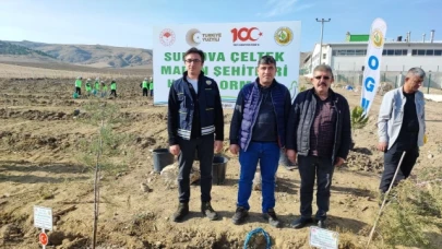 Amasya'da Milli Ağaçlandırma Günü'nde şehit madenciler unutulmadı