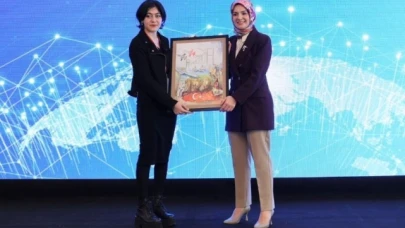 Amasyalı Esra'nın çizdiği resim birinci oldu