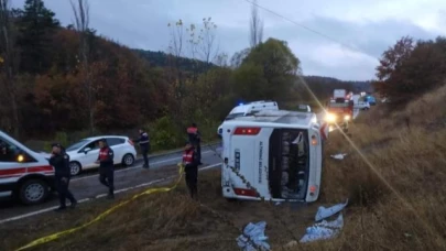 Cenaze dönüşü meydana gelen kazada 27 kişi yaralandı