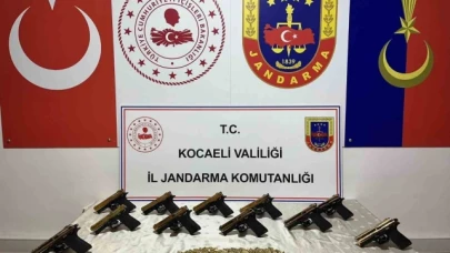 Durdurulan araçtan 11 tabanca çıktı