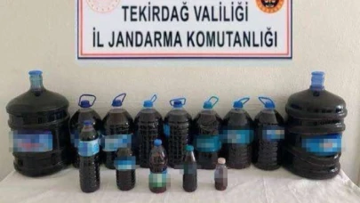 Evde 79 litre sahte şarap ele geçirildi