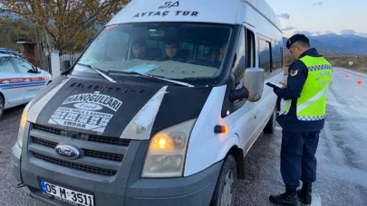 Jandarma ekipleri 42 okul servisini denetledi