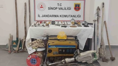 Kaçak kazı yapan şahıslara suçüstü