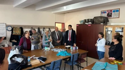 Kaymakam Büyükkaymakçı Halk eğitim merkezinde incelemelerde bulundu