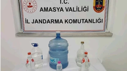 Merzifon'da kaçak içki operasyonu