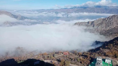 Sis denizi Amasya'yı kapladı