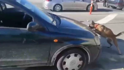 Uyuşturucuyu aracın motor kaputuna zulalamışlar