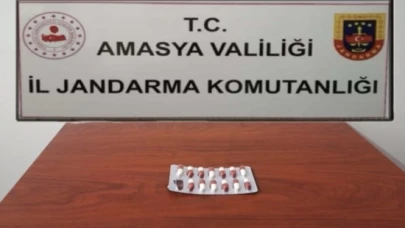 Amasya’da 13 adet sentetik ecza hap ele geçirildi