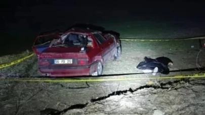 Amasya'da otomobil yoldan çıkarak devrildi: 1 ölü, 1 yaralı
