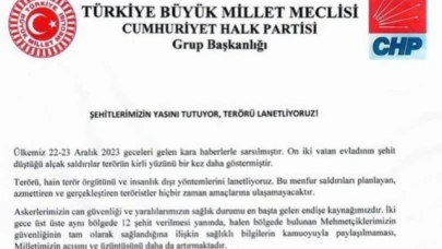 CHP; “Ulusal Yas ilan edilmesi bütün toplumun ortak talebidir.”