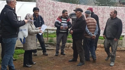 Ekipler sahada bilgilendirme yapıyor