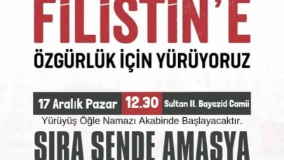 Filistin’e Özgürlük İçin Yürüyecekler