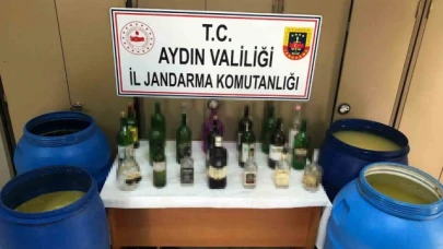 Jandarmanın operasyonunda bin 550 litre sahte şarap ele geçirildi