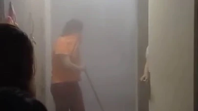 Öğrenci yurdunda kalorifer borusu patladı