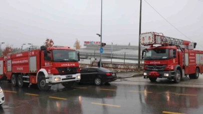 Saunada yangın çıktı