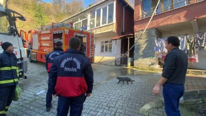 Soba borusundan çıkan yangın korkuttu