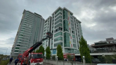 Lüks apartman dairesinde yangın