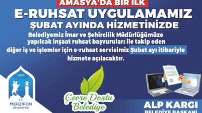 Merzifon Belediyesi'nde e-ruhsat dönemi