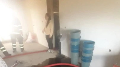 Merzifon'da ev yangını!