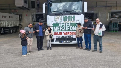 Merzifon İHH’dan İdlip’e 2 tır insani yardım