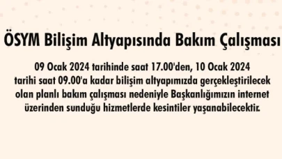 ÖSYM bilişim altyapısında çalışma