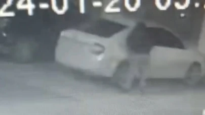 Polis memurunun aracına zarar verip not bıraktı