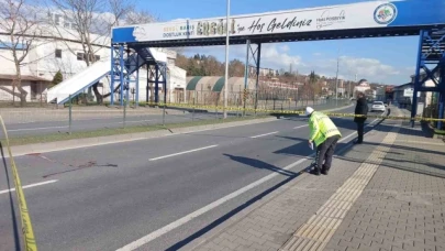 Üst geçidi kullanmayınca canından oldu