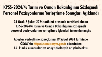 KPSS 2024/4 yerleştirme sonuçları açıklandı