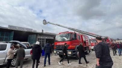 Oto boya ve kaporta dükkanında yangın