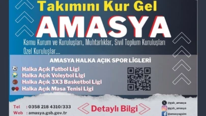 Amasya’da Halka Açık Spor Ligleri Düzenlenecek