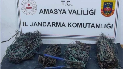 Amasya’da Kablo Hırsızları Yakalandı