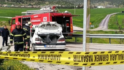Kaza sonrası LPG tankındaki kaçağa itfaiye müdahale etti
