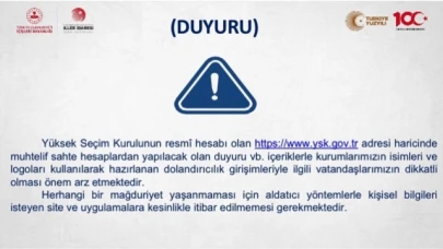 Seçimde Dolandırıcı Hesaplara Dikkat!