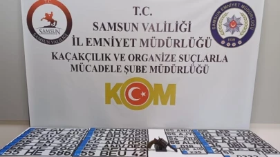 20 araca ait 28 adet sahte plaka ele geçirildi