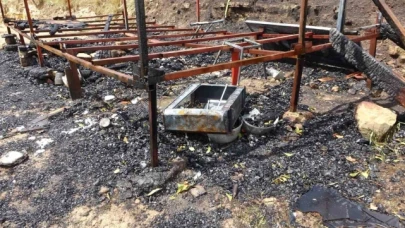 Ahşap barakada çıkan yangında 2 köpeği ile birlikte feci şekilde can verdi