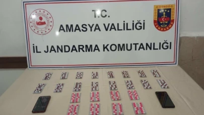 Amasya'da 336 adet sentetik ecza hap ele geçirildi