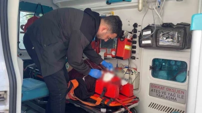 Babasını yaralayıp yoldan geçen adamın boğazına sarıldı