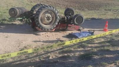 Devrilen traktörün altına kalan şahıs hayatını kaybetti