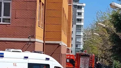 Okulda yangın paniği