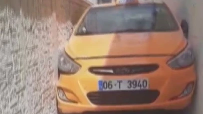 Polisten kaçan taksi sürücüsü 2 duvar arasına sıkıştı
