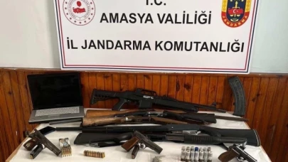 Taşova'da jandarmadan ruhsatsız silah operasyonu