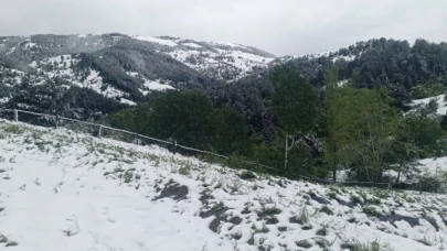 Çorum'da mayıs ayında kar sürprizi