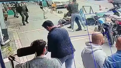 Keserli saldırı kameraya yansıdı
